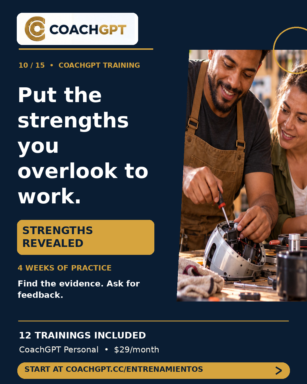 Strengths Revealed · CoachGPT training