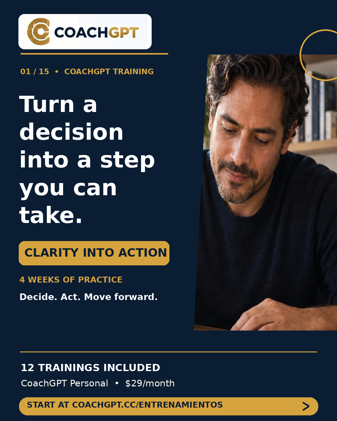 Clarity and Action · CoachGPT training