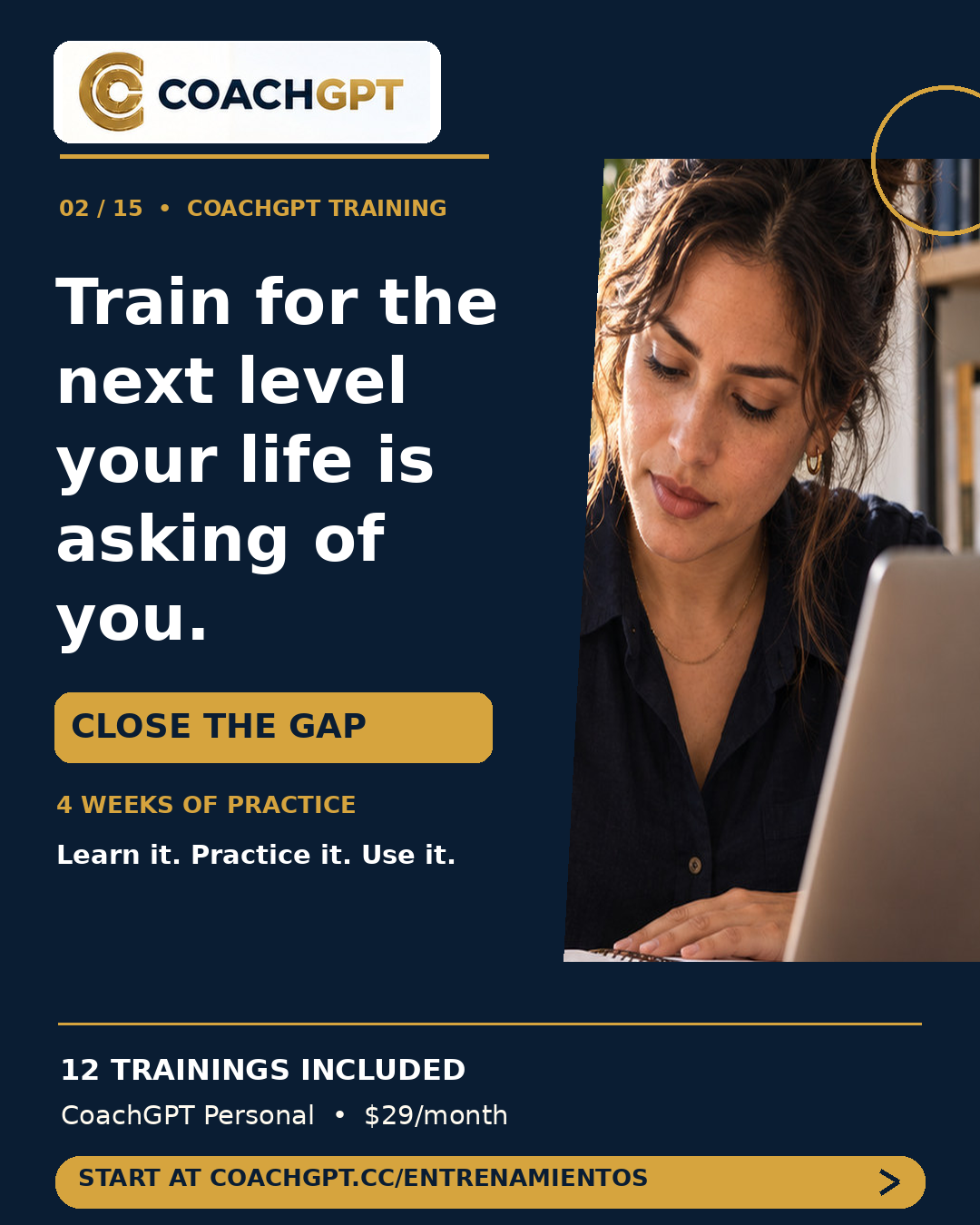 Closing the Gap · CoachGPT training