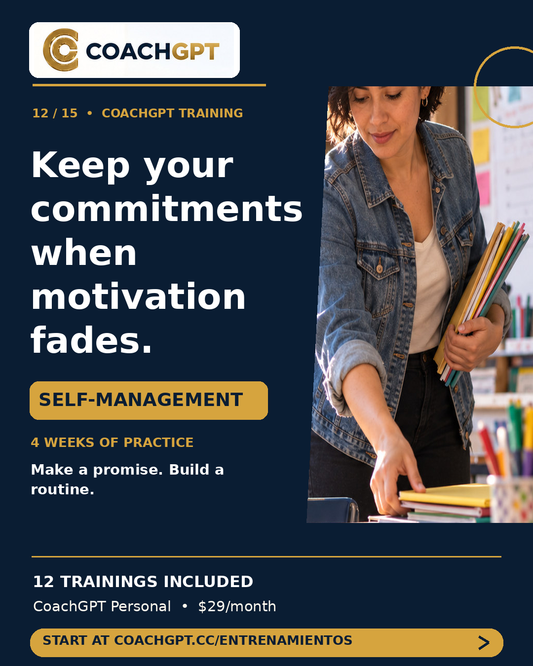 Self-Management · CoachGPT training